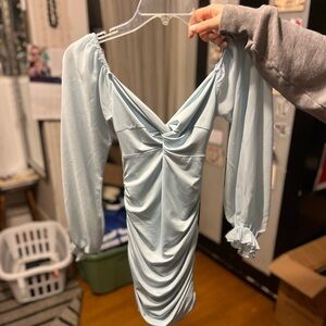 Light blue tight dress